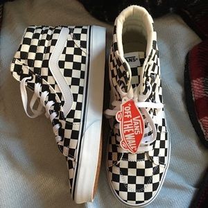 Black and white checkered vans